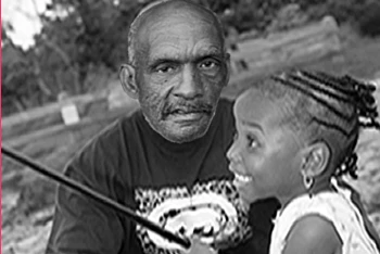 Grandfather and Granddaughter Fishing