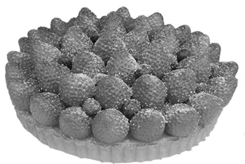 A cake made from strawberries